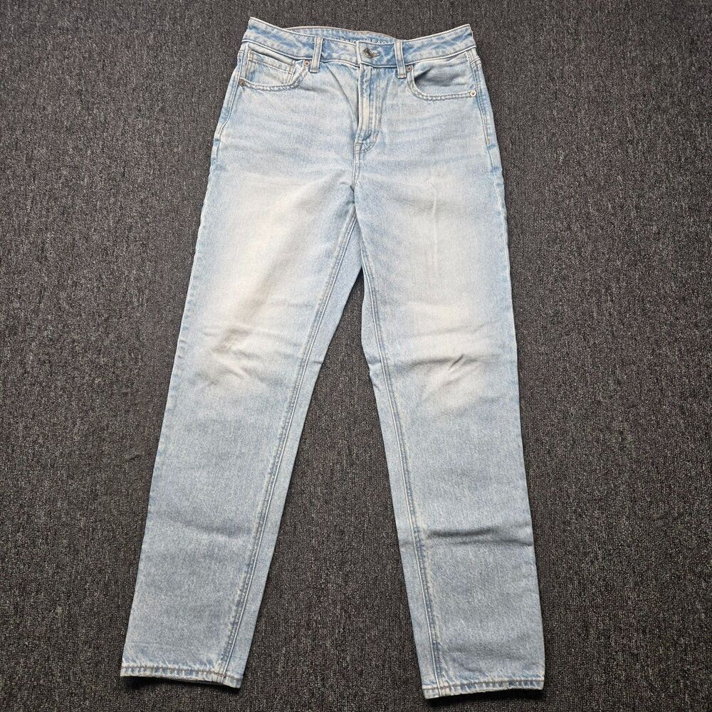 American Eagle Strigid Mom Jeans Womens 6 High Rise Blue Denim Pants AE